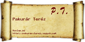 Pakurár Teréz névjegykártya